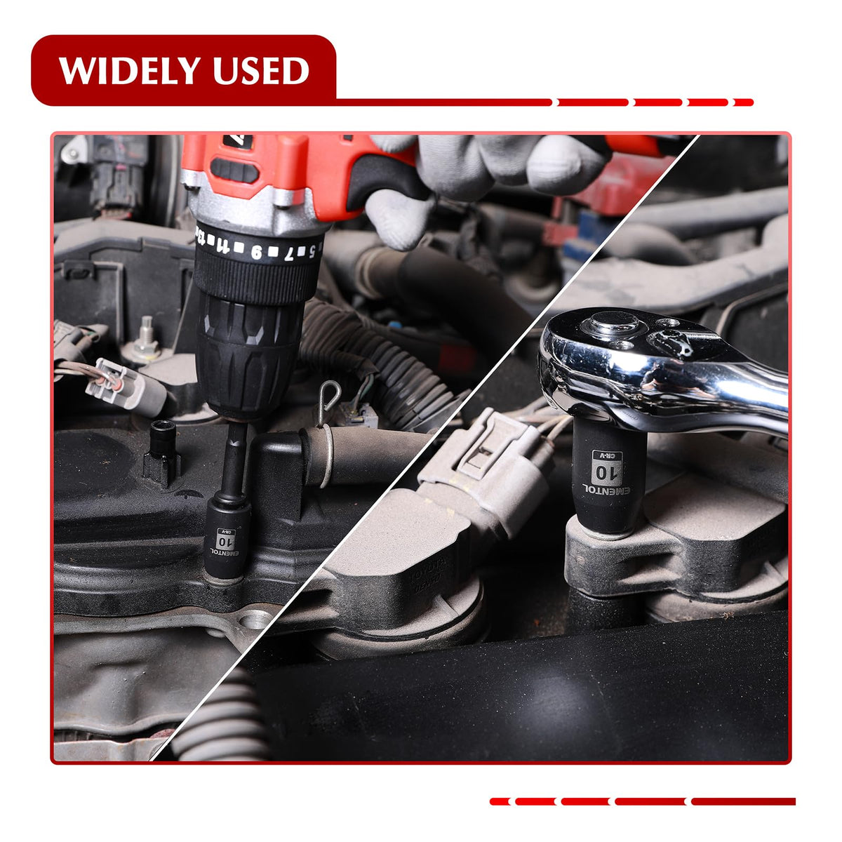 MENTOL drill bit adapter included for versatile compatibility with drills.