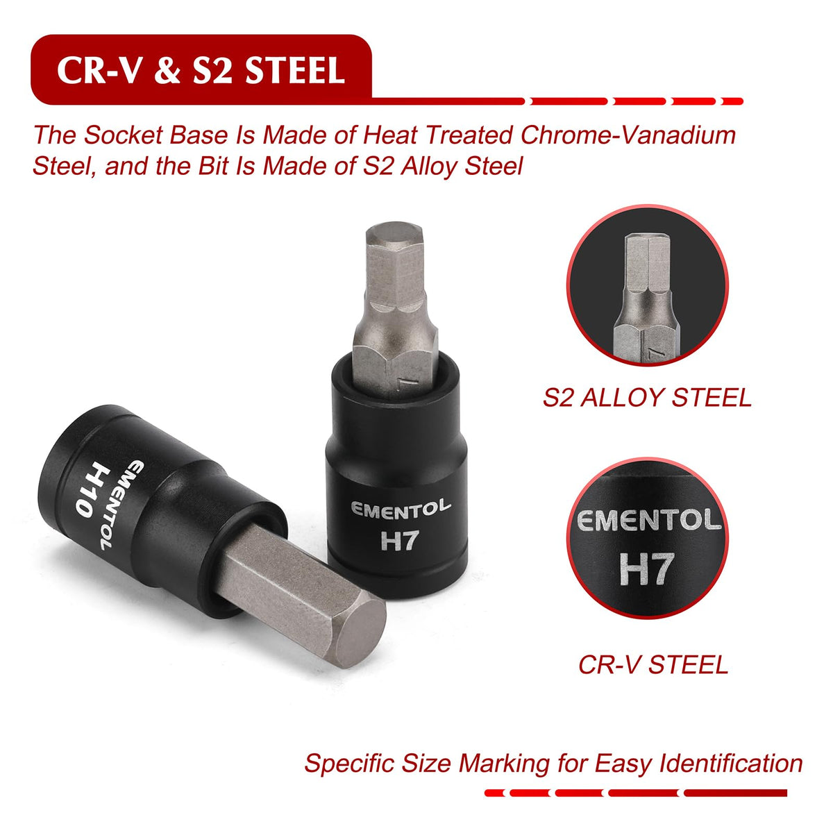 MENTOL E-Torx sockets organized for fast access on motorcycles and bicycles