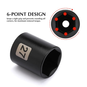 EMENTOL laser-etched size markings help identify sockets quickly in dim workshop light