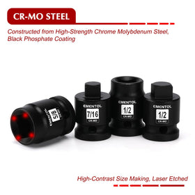 EMENTOL laser-etched sizes for quick identification during tough mechanical tasks.