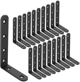 Emeroll 20pcs heavy-duty L corner brackets for sturdy shelf support.