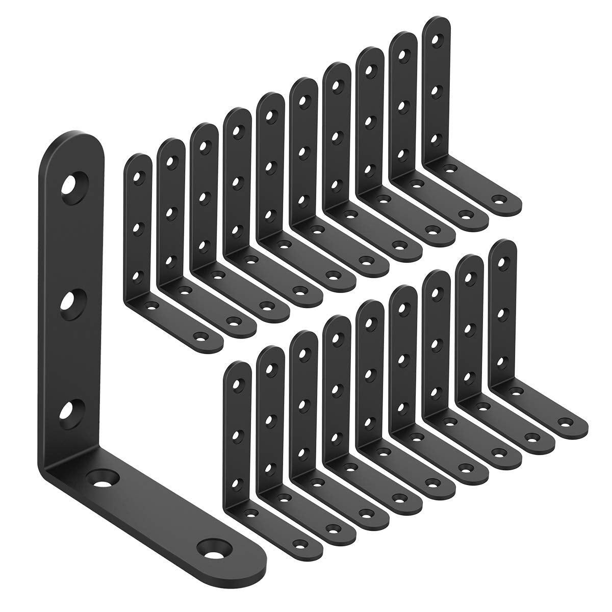 Emeroll 20‑pc L corner brackets provide sturdy, discreet shelf support.