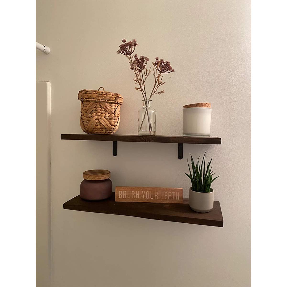 Emeroll heavy-duty black steel brackets for durable furniture support.