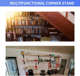 Emeroll versatile brackets for shelves, cabinets, tables, and drawers.
