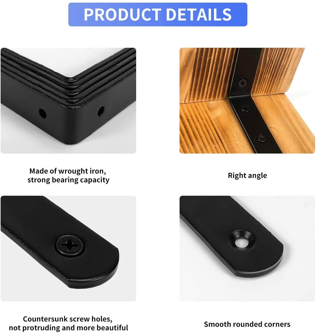 Emeroll rounded corners with countersunk holes enable flush mounting.