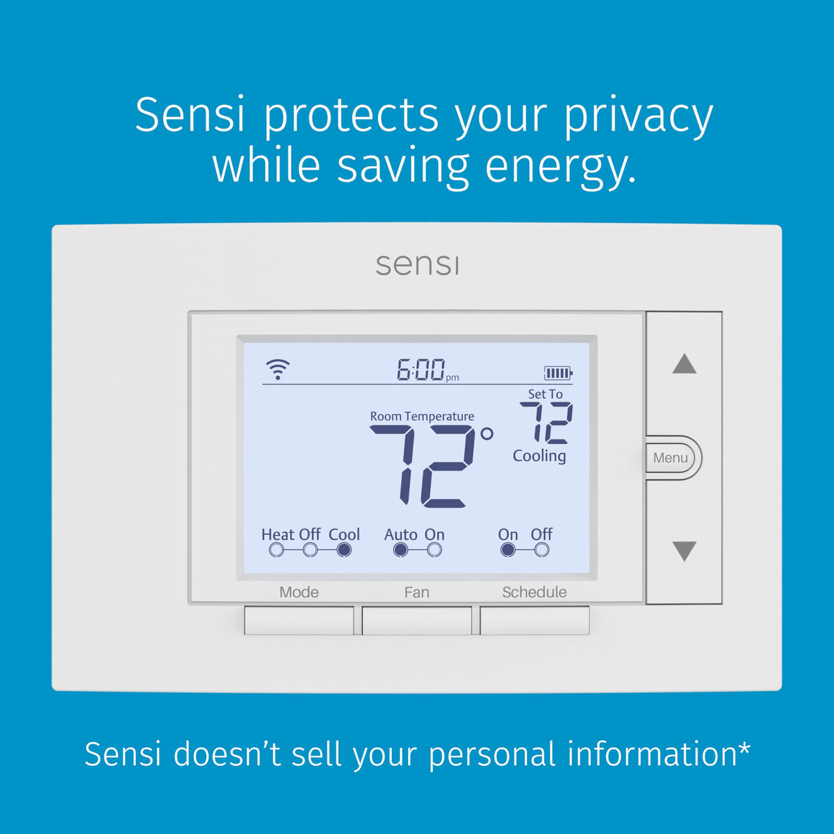 Emerson Sensi energy savings graph showing potential savings.