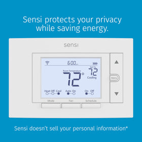 Emerson Sensi energy savings graph showing potential savings.