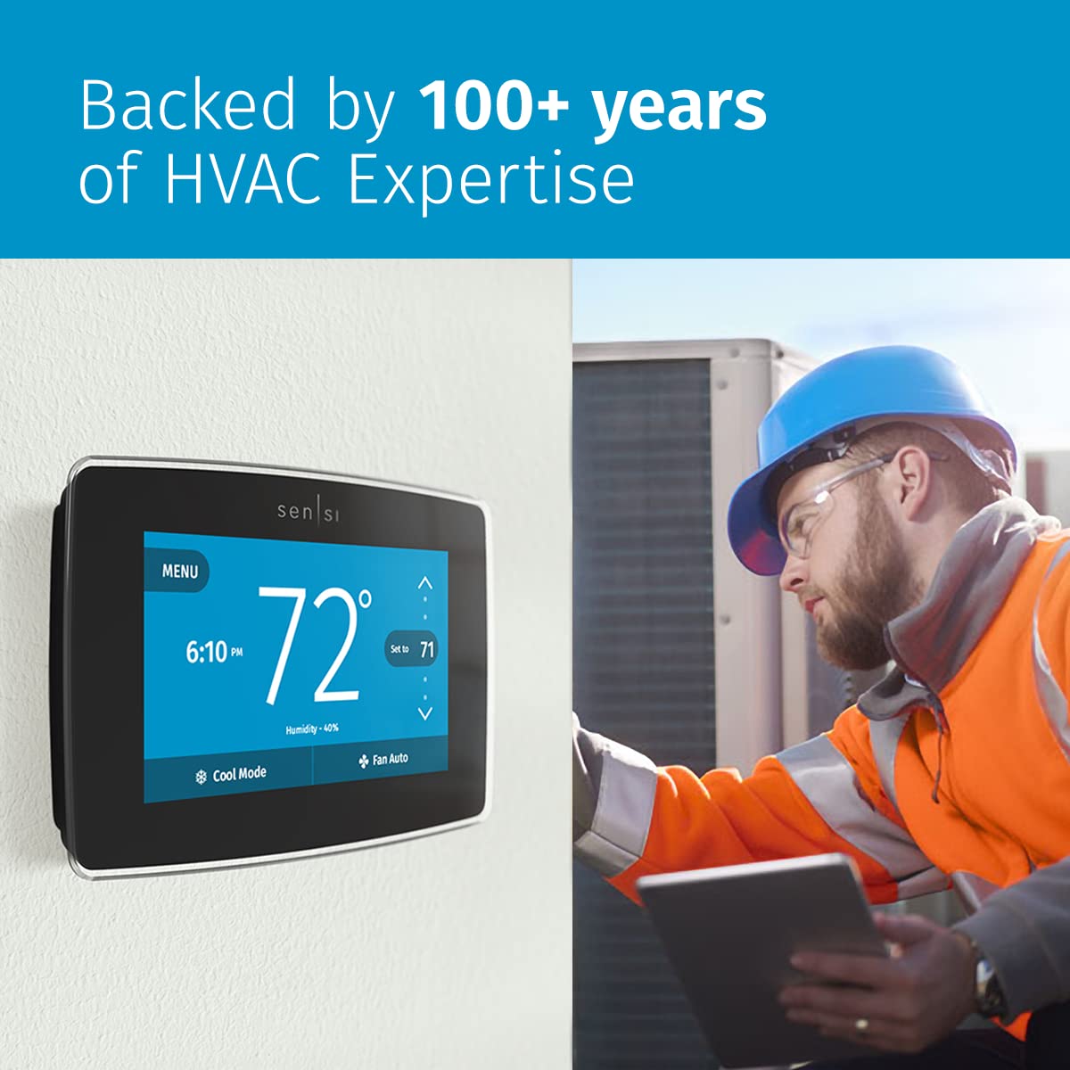Maintenance alerts and reports help monitor HVAC performance.