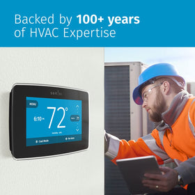 Maintenance alerts and reports help monitor HVAC performance.