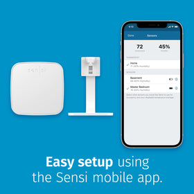 Emerson Sensi Room Sensor packaging emphasizes quick setup.