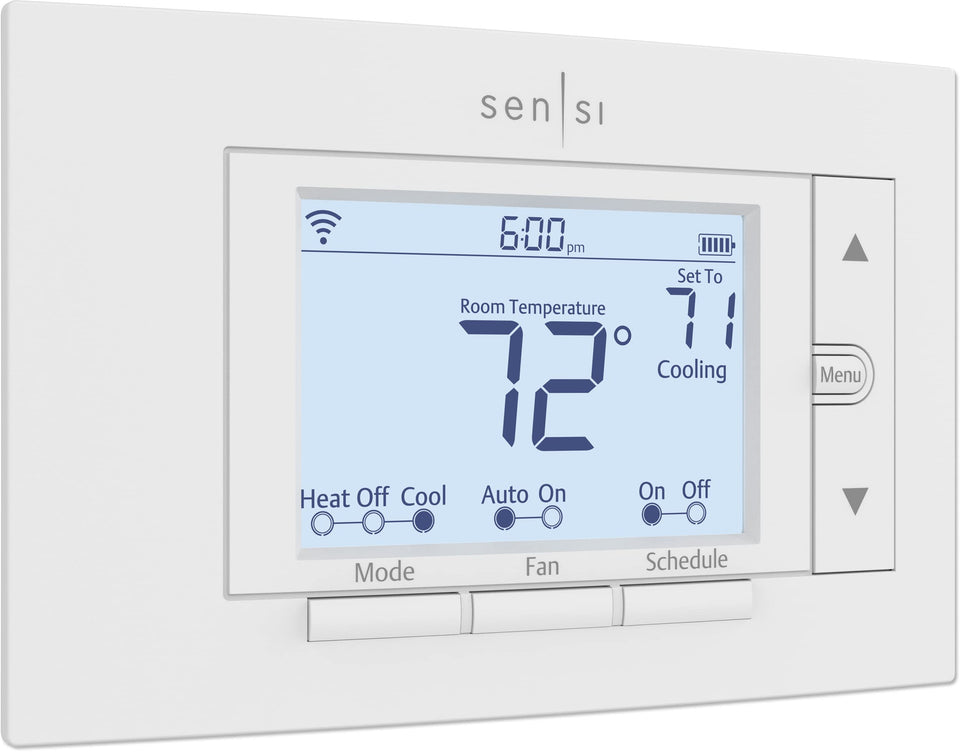 Emerson Sensi thermostat wall-mount installation for easy DIY setup.