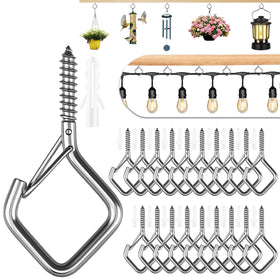 Emiluil 20 Pcs eye screw hooks for durable indoor and outdoor use.