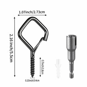 Emiluil heavy-duty metal ceiling hooks for indoor and outdoor use