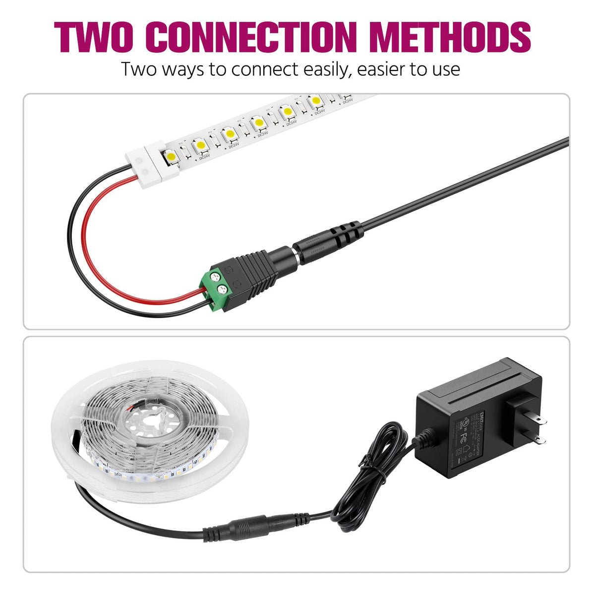 EMITEVER 24V power supply compact design fits tight spaces.