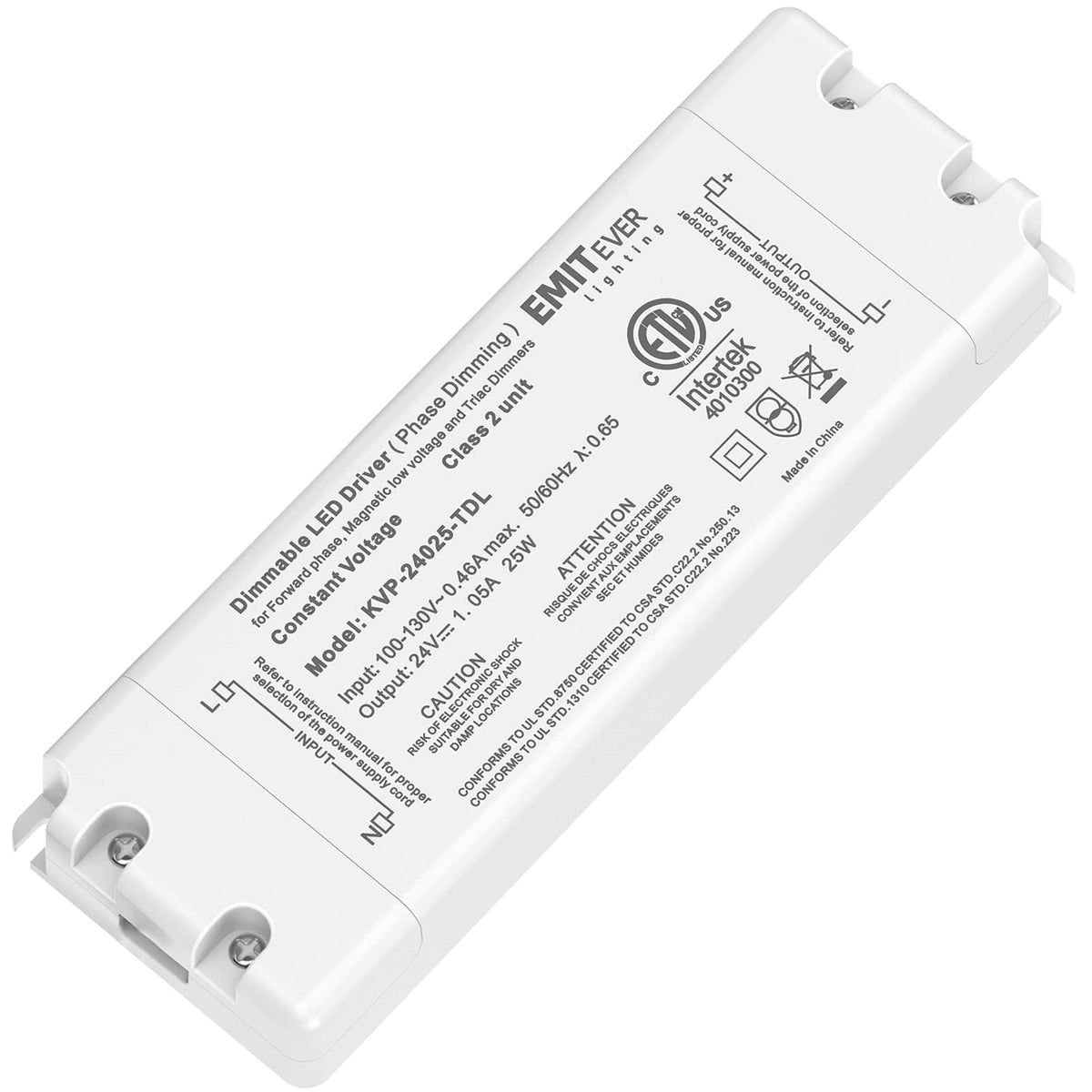 EMITEVER 25W Triac dimmable driver front view for smooth LED dimming