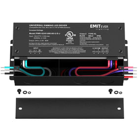 EMITEVER 60W dimmable LED driver connection panel, flexible wiring for versatile setups.