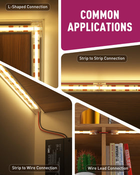 EMITEVER 8-in-1 LED connector strip-to-wire for easy extension projects