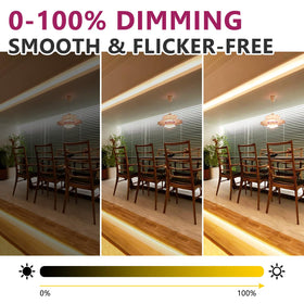 EMITEVER COB LED strip cut lines at 6.25 cm for precise sizing
