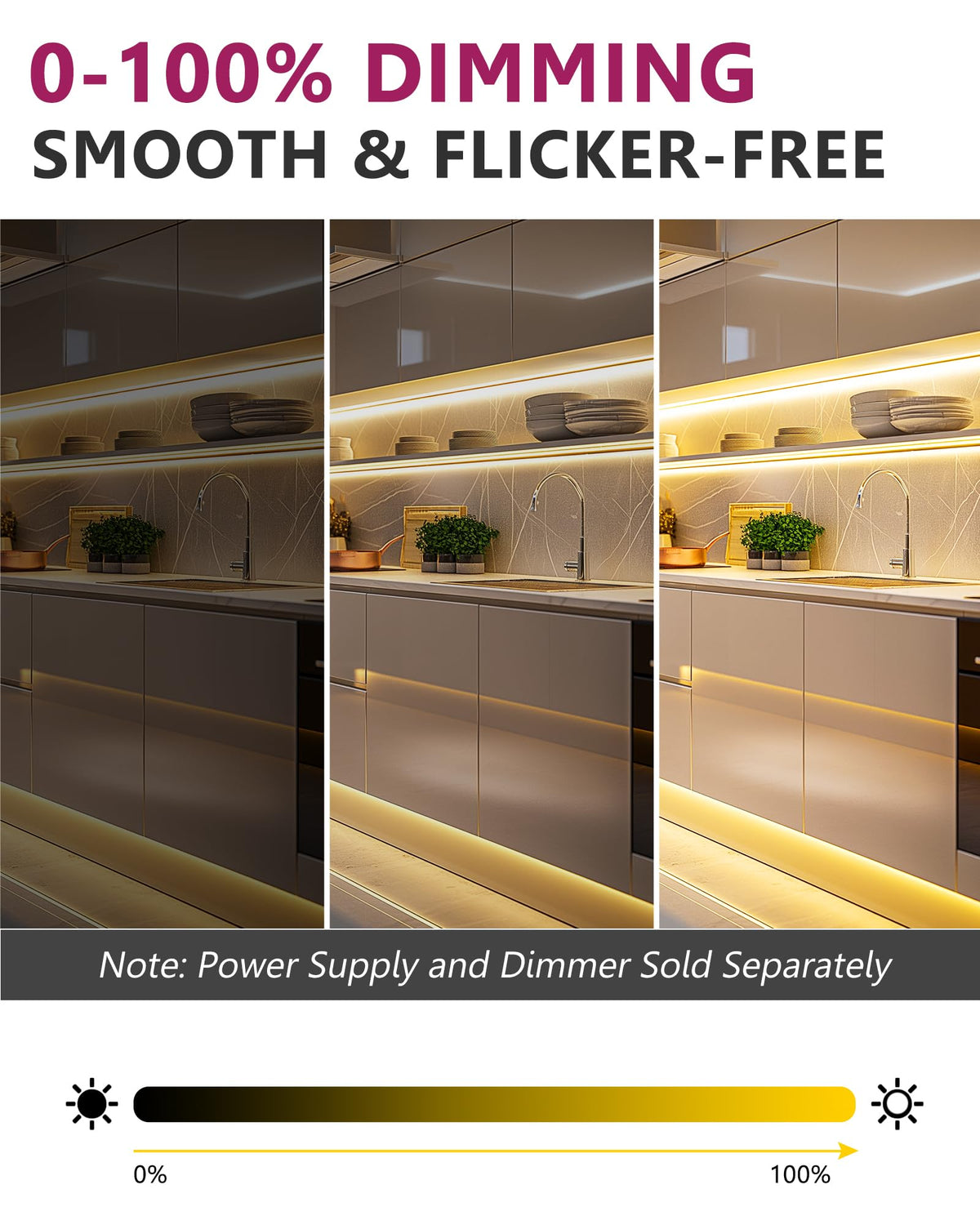 EMITEVER toe kick lighting provides subtle floor-level illumination