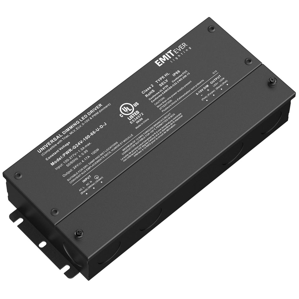 EMITEVER dimmable LED driver 100W setup showcases smooth dimming and reliability.