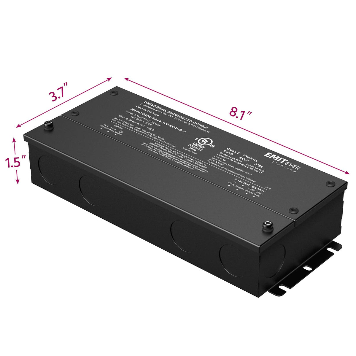 EMITEVER 5-in-1 dimming capabilities enabling multiple control standards.