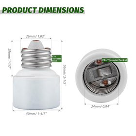 EMNOOTI E26 to E26 extension two-pack ready for flexible installation.