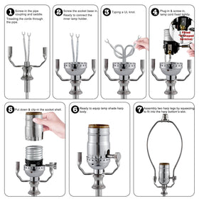 EMNOOTI lamp making kit UL-listed cord and socket ensure safe DIY wiring.