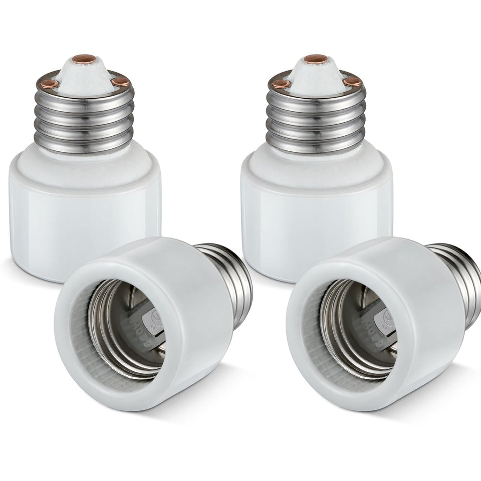 EMNOOTI porcelain light socket extender in recessed fixture for heat resistance.