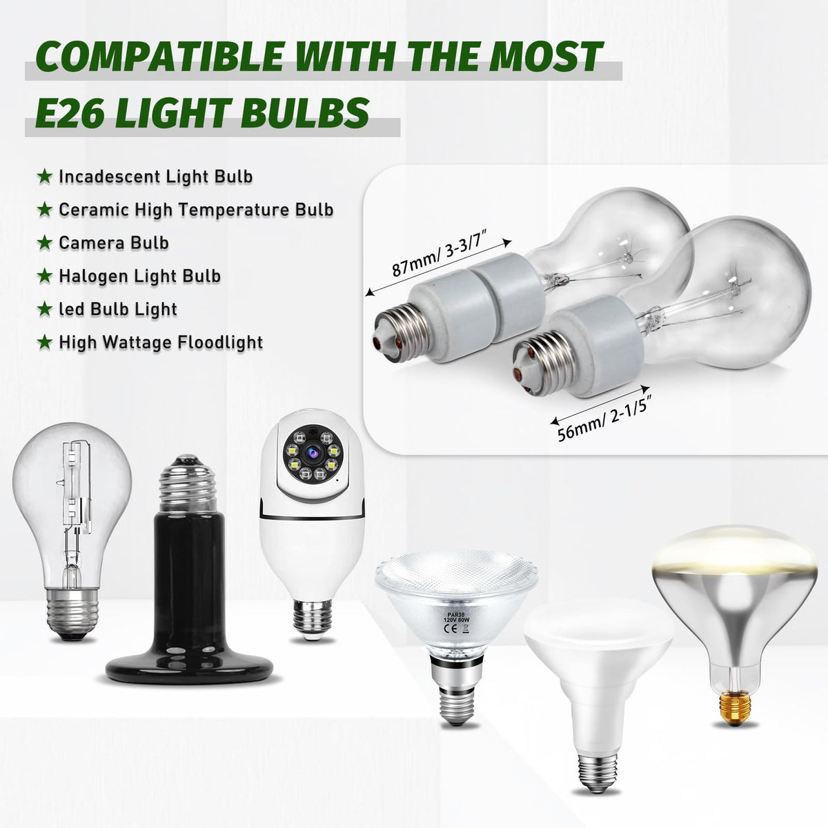 EMNOOTI extension enabling a security camera to be placed near a recessed socket.