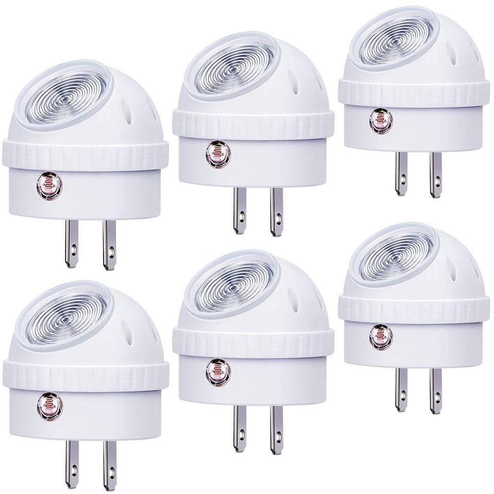 Emotionlite plug-in night light with 360° swivel for flexible hallway illumination