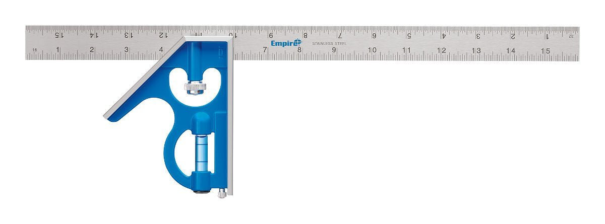 Empire E280 True Blue vial aids quick alignment for square checks.