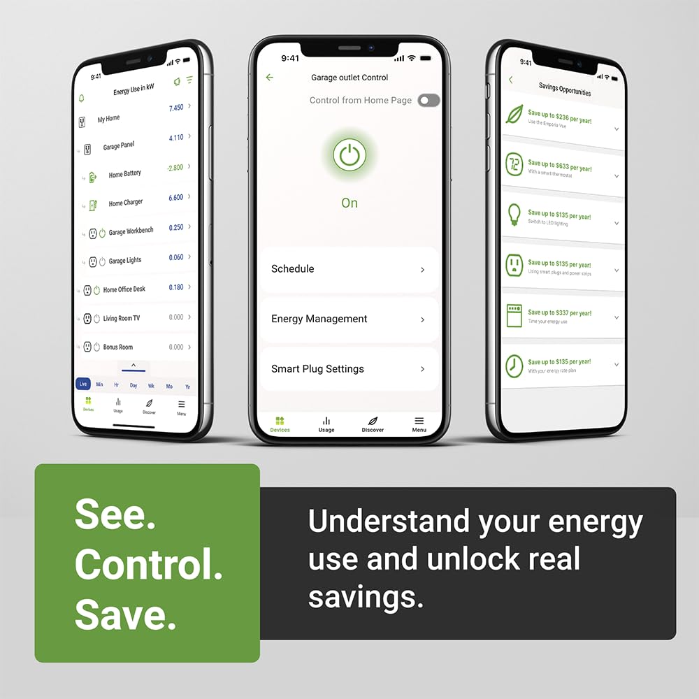 Emporia smart plug remote control via app for convenient operation.