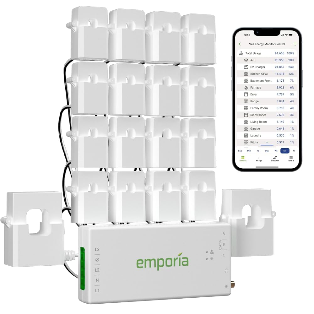 Emporia Vue 3 package front view showing compact home energy monitor