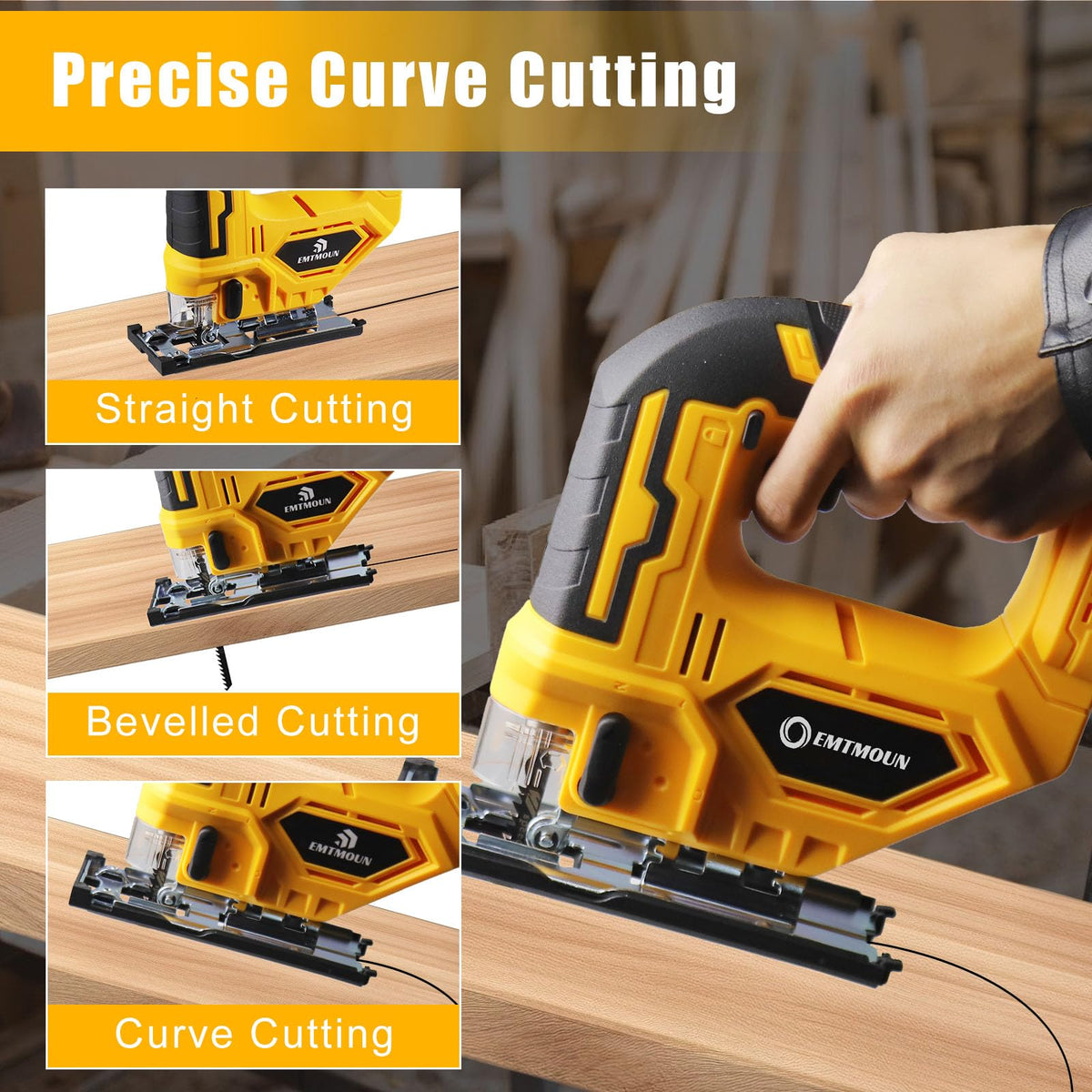 EMTMOUN mild steel cutting depth up to 10 mm for metal tasks