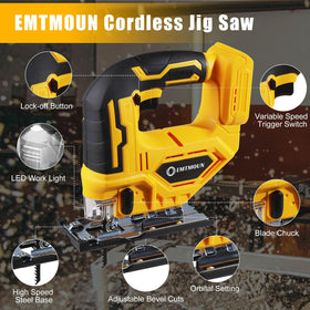 EMTMOUN wood cutting depth up to 135 mm for straight or curved cuts