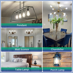 EMYMLITE compatible with chandeliers, pendants, and vintage fixtures