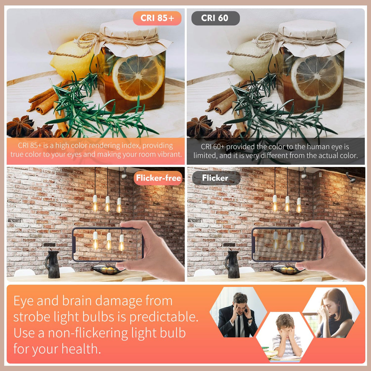 EMYMLITE dimmable bulbs suit chandeliers and pendants for decorative setups