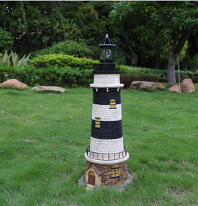Enajucy garden decor lighthouse lights up flower beds after dusk
