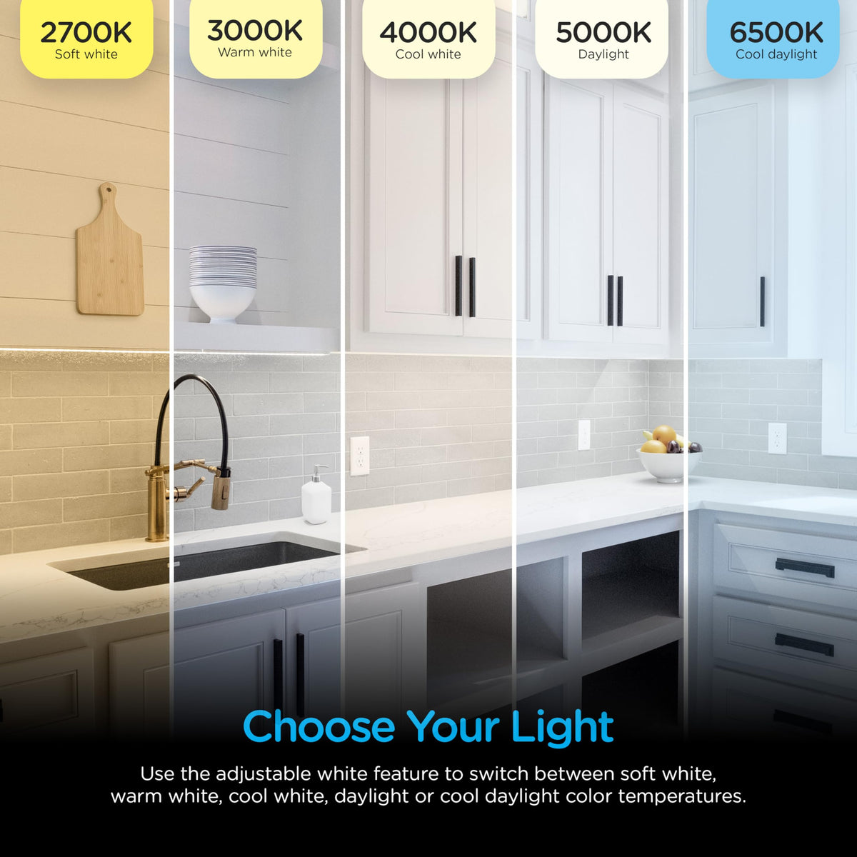 Enbrighten linked fixtures synchronize color and brightness for cohesion.