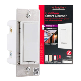 Enbrighten 43080 Zigbee in-wall paddle dimmer with voice control and automation.