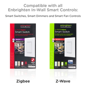 Enbrighten add-on switch five-location control enables multi-point lighting management.