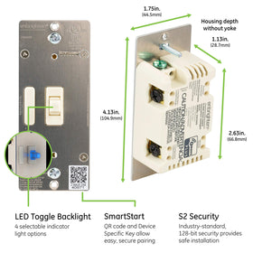 Enbrighten Almond Z-Wave Plus range extender highlights extended home automation coverage.
