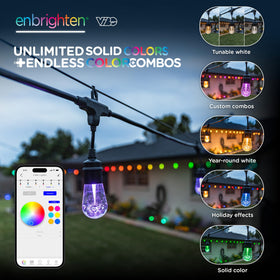 Enbrighten VIBE 24 acrylic Edison bulbs deliver durable, year‑round outdoor charm.