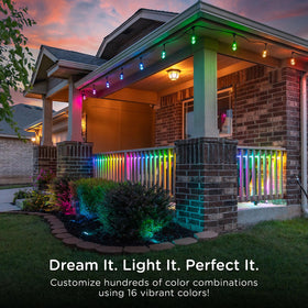 Enbrighten Vintage Outdoor String Lights can be linked end‑to‑end up to 750 feet