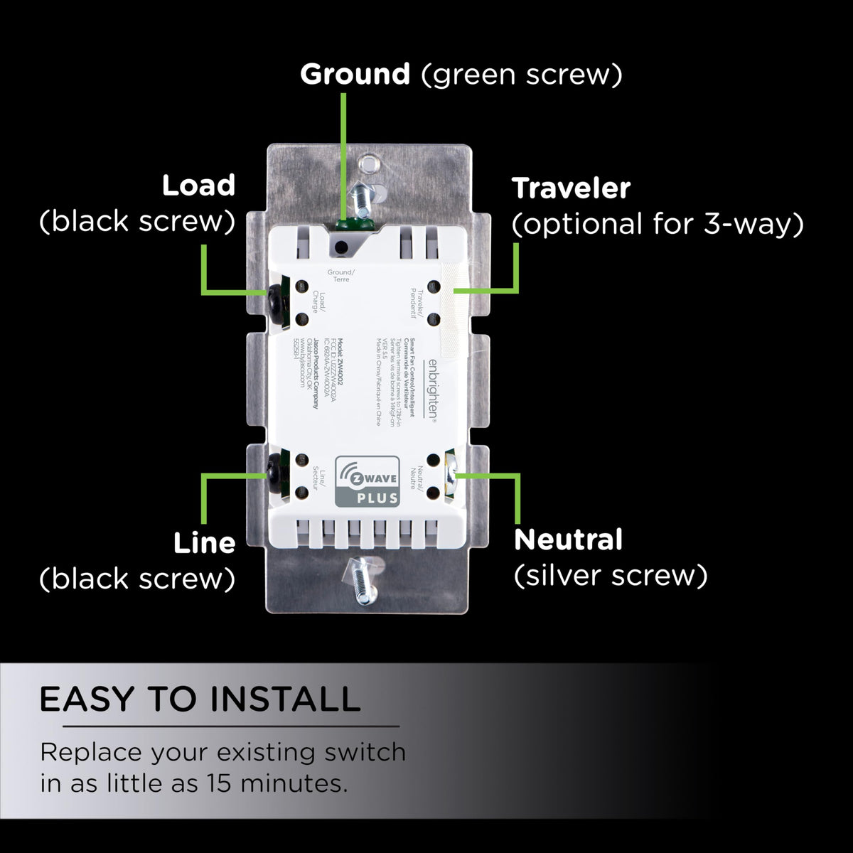 Enbrighten Z-Wave Plus fan-control-range-extender boosts Z-Wave range up to 150 ft.