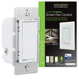 Enbrighten Z-Wave Plus fan-control switch-upgrade for remote on/off and speed levels.