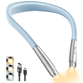 Enclize neck reading light worn around the neck for hands-free bedside reading.