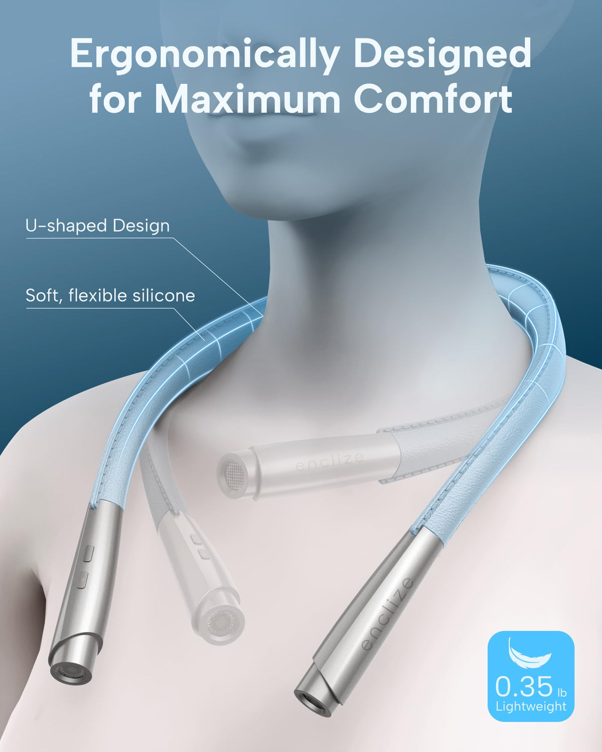 Enclize neck reading light offers color temperatures for cozy evenings.