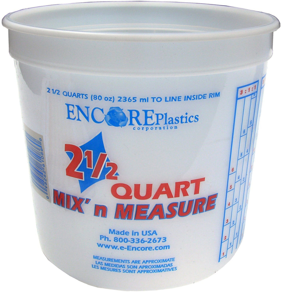 Encore Plastics LS61086 Mix N Measure container for precise liquid measures and quick mixing.