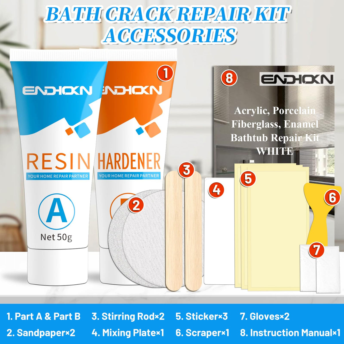Endhokn porcelain sink crack repair demonstrates fast crack restoration.